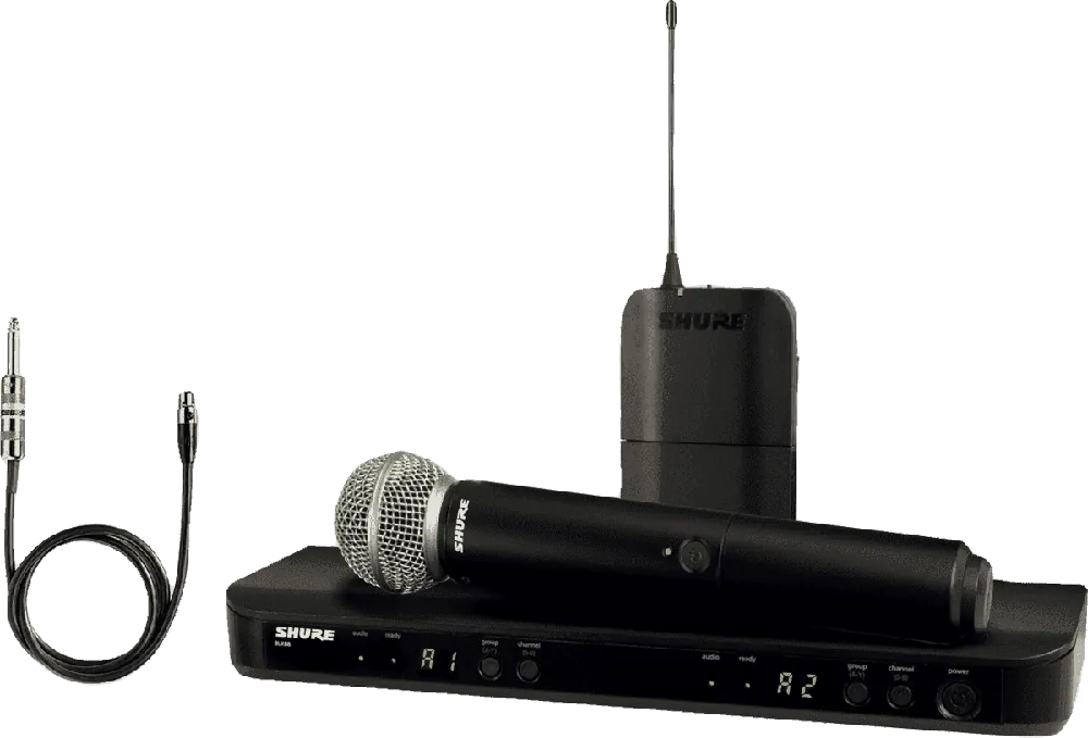 Shure BLX1288E-SM58-M17 Système mixte Guitare / Main SM58 Solde