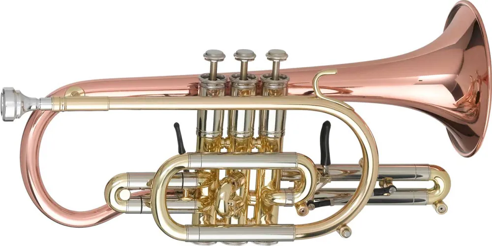 Satisfait Ou Remboursé Getzen Custom Bb Cornet with Copper Brass Bell - Lacquer