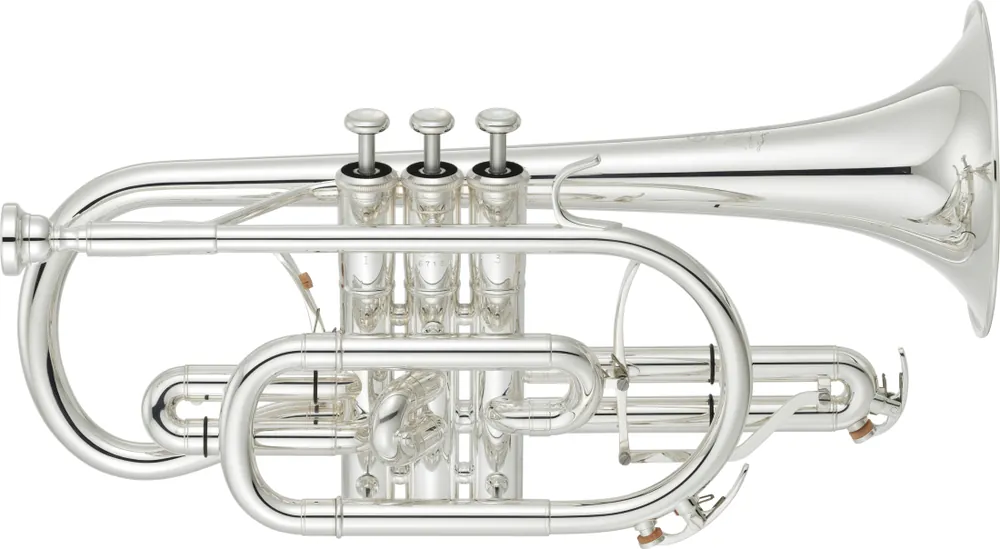 Yamaha Band YCR-8335 Neo Bb Cornet - Silver-Plated Gold Brass Commander Vite