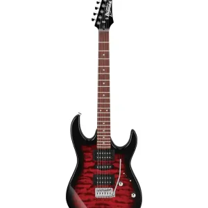 Prix Réduit IBANEZ GRX70QA-TRB "RG GIO" GUITARE ELECTRIQUE TRANS RED BURST