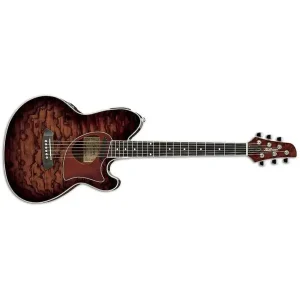 Bon Plan IBANEZ TCM50-VBS "TALMAN" GUITARE FOLK ELECTRO BROWN SUNBURST