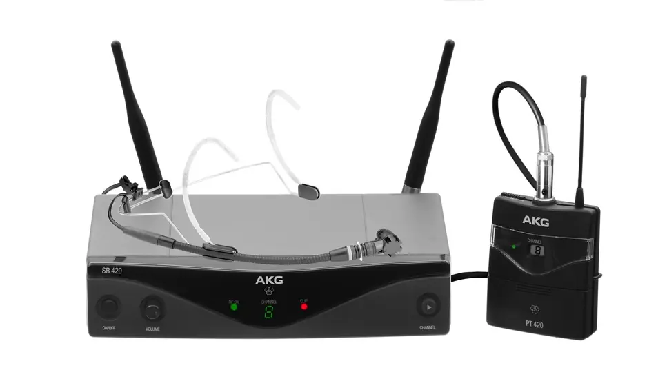 AKG Système sans fil avec micro serre-tête C555L, Bande U2 Prix Bas
