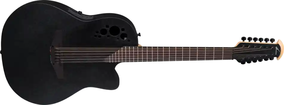 Ovation Elite TX 12 String Deep Cutaway Acoustic/Electric - Black Prix Cassé