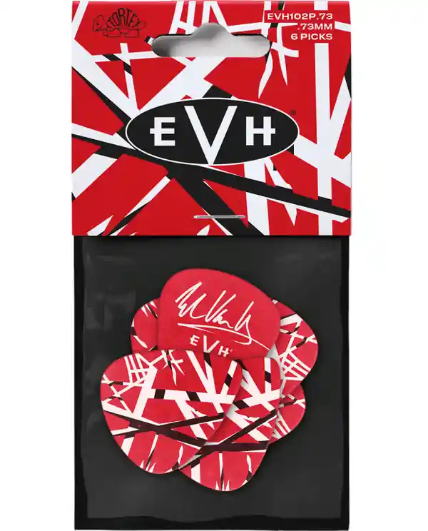DUNLOP EVH102P073 MEDIATOR EDDIE VAN HALEN FRANKENSTEIN 0,73mm (6) Nouveauté