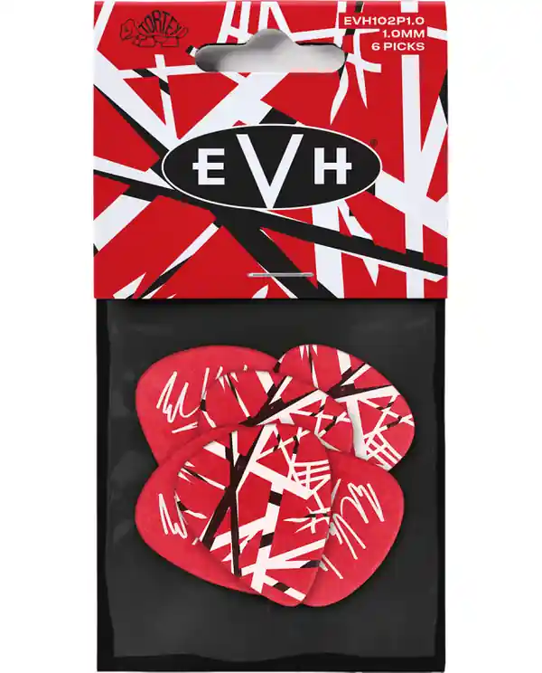 Offre Limitée DUNLOP EVH102P100 MEDIATOR EDDIE VAN HALEN FRANKENSTEIN 1,00mm (6)