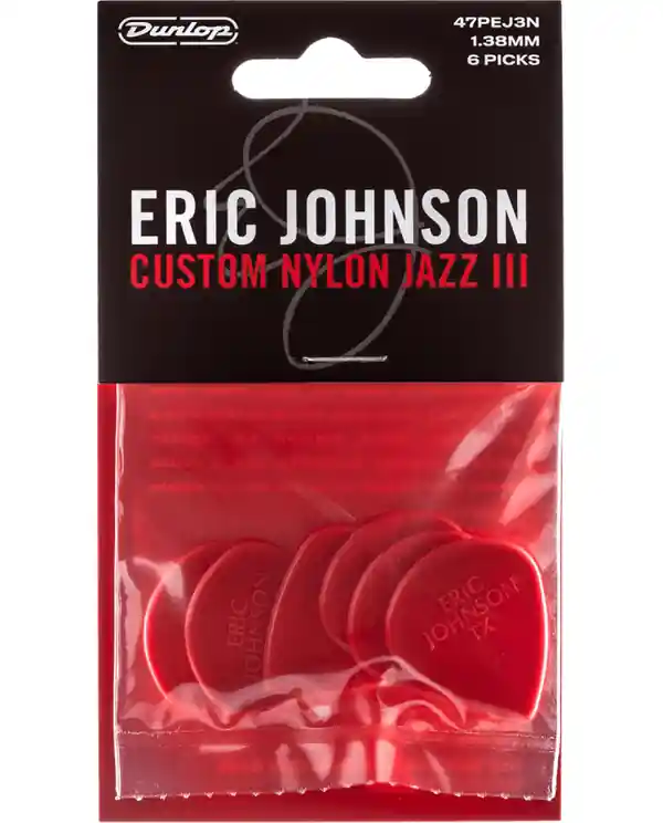 Achat Immédiat DUNLOP 47PEJ3N N MEDIATOR ERIC JOHNSON JAZZ III NYLON (pack de 6)