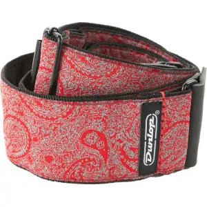 DUNLOP D6711 SANGLE COURROIE JACQUARD PAISLEY RED Produit De Marque