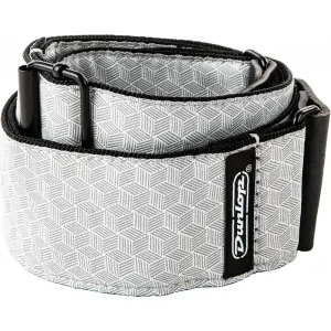 Quantité Limitée DUNLOP D6712 SANGLE COURROIE JACQUARD CUBE HATCH LIGHT GREY