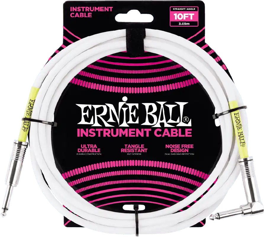Achetez Aujourd'hui Ernie Ball 6049 Jack/jack coudé - 3m blanc