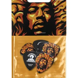 DUNLOP JHP14HV MEDIATOR JIMI HENDRIX FIRE PLAYER‘S (pack de 6) Petit Prix