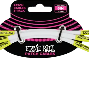Achat Immédiat Ernie Ball 6051 Pack patch de 3 coudés 15cm blanc