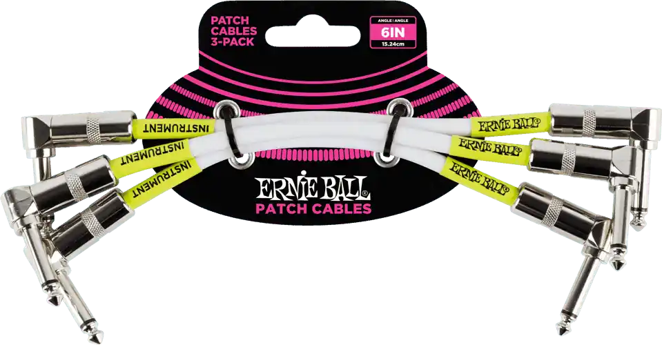 Achat Immédiat Ernie Ball 6051 Pack patch de 3 coudés 15cm blanc