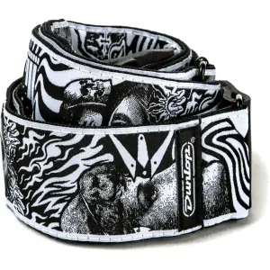 Petit Prix DUNLOP ILD04 COURROIE I LOVE DUST SKULLS JACQUARD BLACK/WHITE