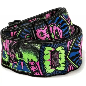 Prix Choc DUNLOP ILD05 COURROIE I LOVE DUST FANGS JACQUARD GREEN