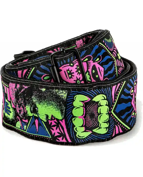 Prix Choc DUNLOP ILD05 COURROIE I LOVE DUST FANGS JACQUARD GREEN