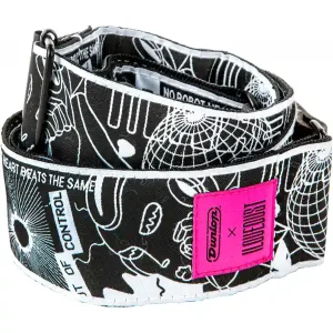 DUNLOP ILD11 COURROIE I LOVE DUST ROBOT HEART ROSE- NOIR-BLANC Prix Bas