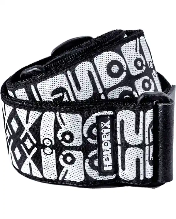Seulement Aujourd'hui DUNLOP JH05 COURROIE JIMI HENDRIX HENDRIX LOGO NOIR 1 BLANC