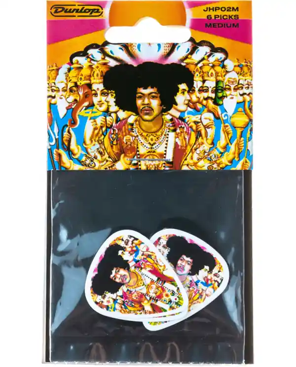 DUNLOP JHP02M MEDIATOR JIMI HENDRIX BOLD AS LOVE MEDIUM PLAYER (6) Bon Marché