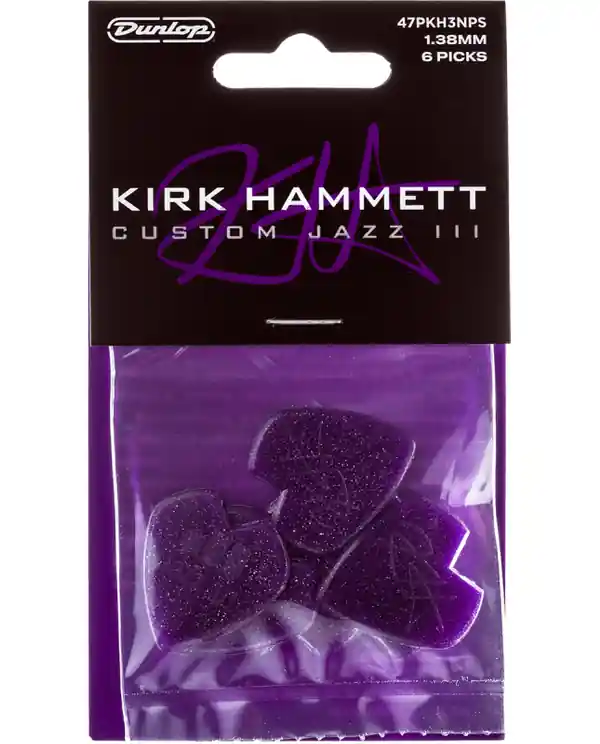 DUNLOP 47PKH3NPS MEDIATOR KIRK HAmmET PURPLE SPARKLE JAZZ (pack-6) Marque