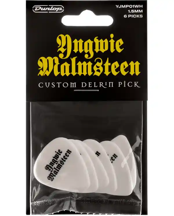 DUNLOP YJMP01WH MEDIATOR YINGWIE MALMSTEEN DELRIN 1,5MM (6) Retour Gratuit