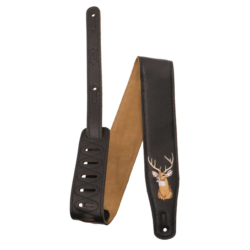 Achat Immédiat Levy‘s 2.5‘‘ Leather Guitar Strap with Suede Backing - Deer