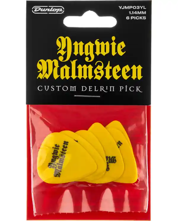 Nouveauté DUNLOP YJMP03YL MEDIATOR YINGWIE MALMSTEEN DELRIN 1,14 MM (6)