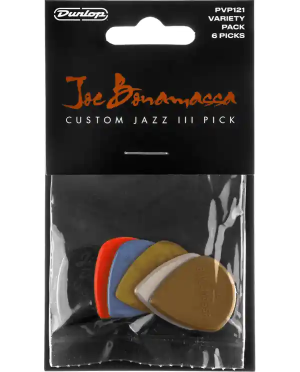 Réduction DUNLOP PVP121 MEDIATOR BONAMASSA CUSTOM JAZZ III VARIETY PACK (6)