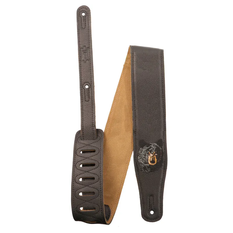 Acheter Direct Levy‘s 2.5‘‘ Leather Guitar Strap with Suede Backing - Bear