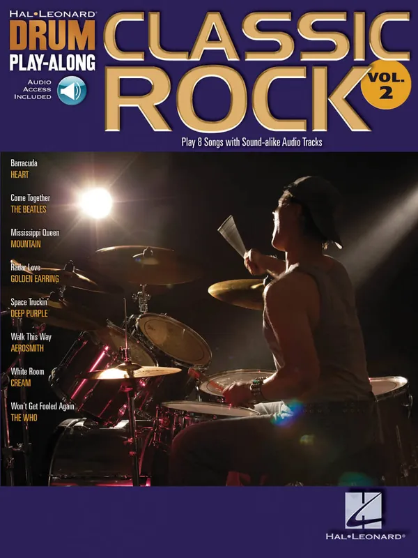 Prix Cassé Hal Leonard Classic Rock Drum Play-Along Volume 2 - Drum Set - Book/Audio Online