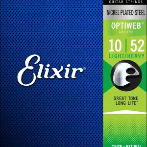 Marque ELIXIR OPTIWEB 19077 JEU CORDES ELECTRIQUES LIGHT/HEAVY 10-52