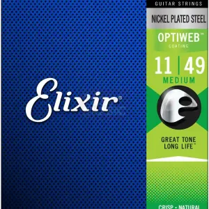 ELIXIR OPTIWEB 19102 JEU CORDES ELECTRIQUES MEDIUM 11-49 Meilleur Prix