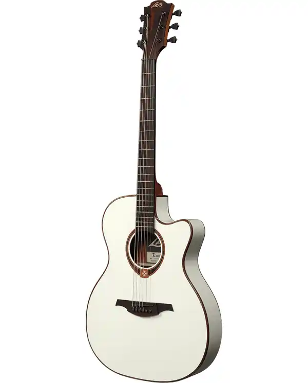 Top Vente LAG T118ASCE-IVO "TRAMONTANE" GUITARE FOLK ELECTRO SLIM BLANCHE