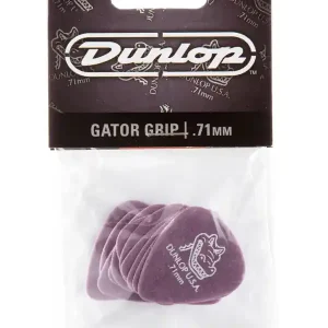 Prix Choc DUNLOP 417P71 GATOR GRIP PLAYER‘S PACK DE 12 MEDIATORS 0,71mm