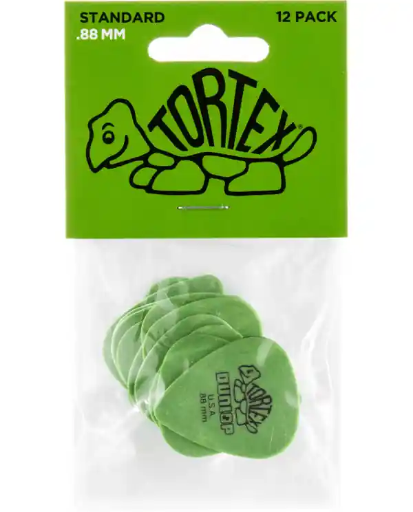 Authentique DUNLOP 418P88 TORTEX STANDARD PLAYER‘S PACK DE 12 MEDIATORS 0,88mm