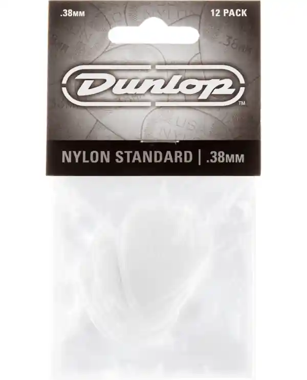 DUNLOP 44P38 NYLON STANDARD PLAYER‘S PACK DE 12 MEDIATORS 0,38mm Populaire
