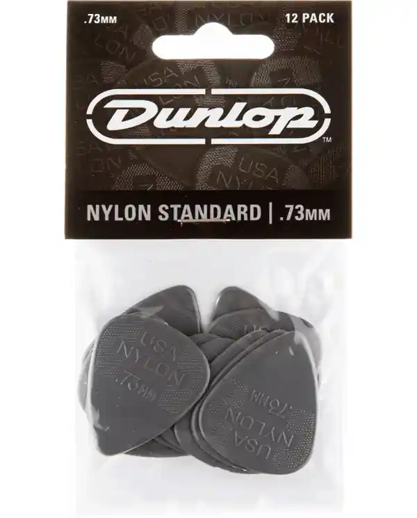 DUNLOP 44P73 NYLON STANDARD PLAYER‘S PACK DE 12 MEDIATORS 0,73mm Expédié Aujourd'hui