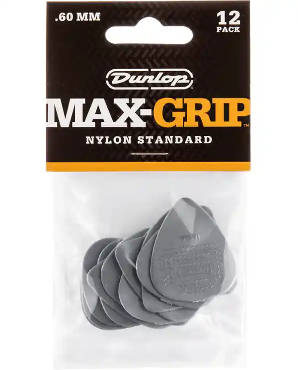 DUNLOP 449P060 MAX GRIP STANDARD PLAYER‘S PACK DE 12 MEDIATORS 0,60mm Meilleure Vente