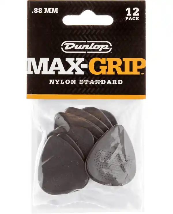 Achat Immédiat DUNLOP 449P088 MAX GRIP STANDARD PLAYER‘S PACK DE 12 MEDIATORS 0,88mm