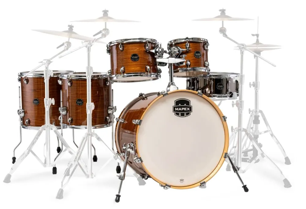 Produit De Marque Mapex Armory 6-Piece Shell Pack (22,10,12,14,16,SD) - Roasted Chestnut