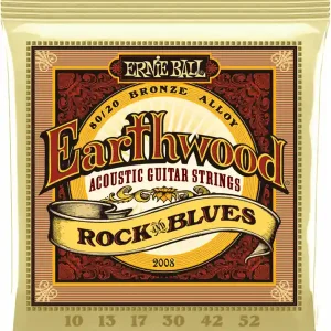 Acheter En Ligne ERNIE BALL 2008 EARTHWOOD ROCK & BLUES JEU FOLK 10-52 - SOL NON FILÉ