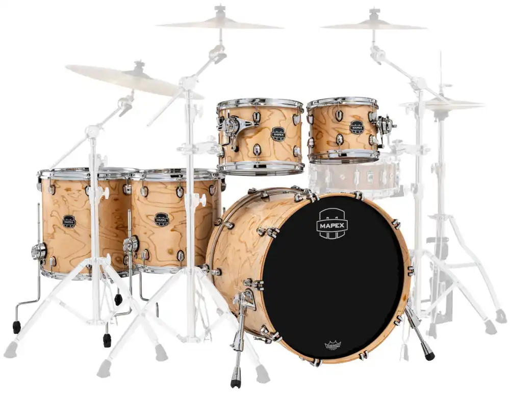Produit De Marque Mapex Saturn VI Studioease 5-Piece Shell Pack (22,10,12,14,16) - Exotic Natural Burl