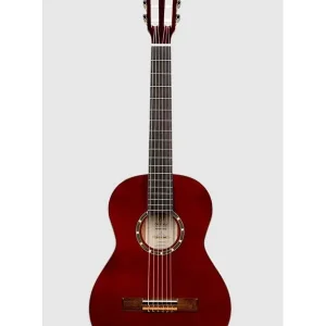 ORTEGA R121-34WR GUITARE CLASSIQUE ACOUSTIQUE 3/4 BORDEAUX - Épicéa Certifié