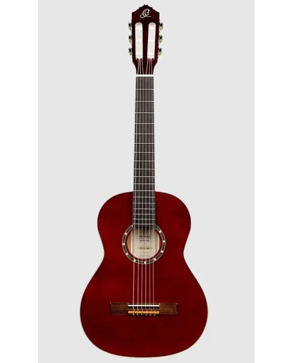 ORTEGA R121-34WR GUITARE CLASSIQUE ACOUSTIQUE 3/4 BORDEAUX - Épicéa Certifié