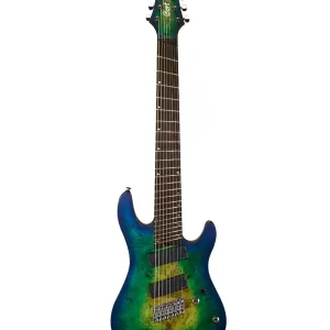 Dernier Modèle CORT KX508MS2-MBB GUITARE ELECTRIQUE 8 CORDES MARIANA BLUE BURST