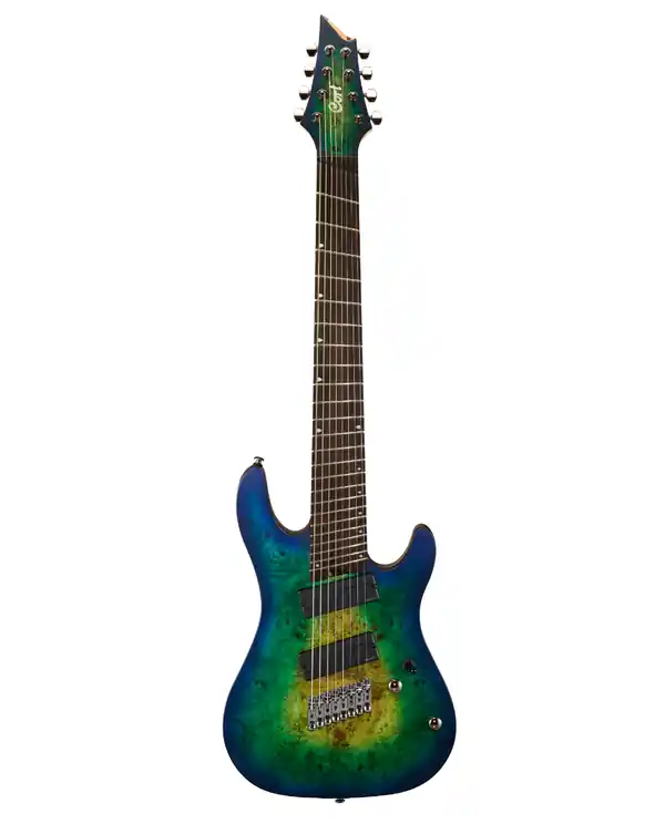 Dernier Modèle CORT KX508MS2-MBB GUITARE ELECTRIQUE 8 CORDES MARIANA BLUE BURST