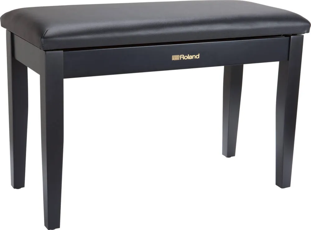 Authentique Roland Duet Piano Bench with Storage Compartment - Polished Ebony