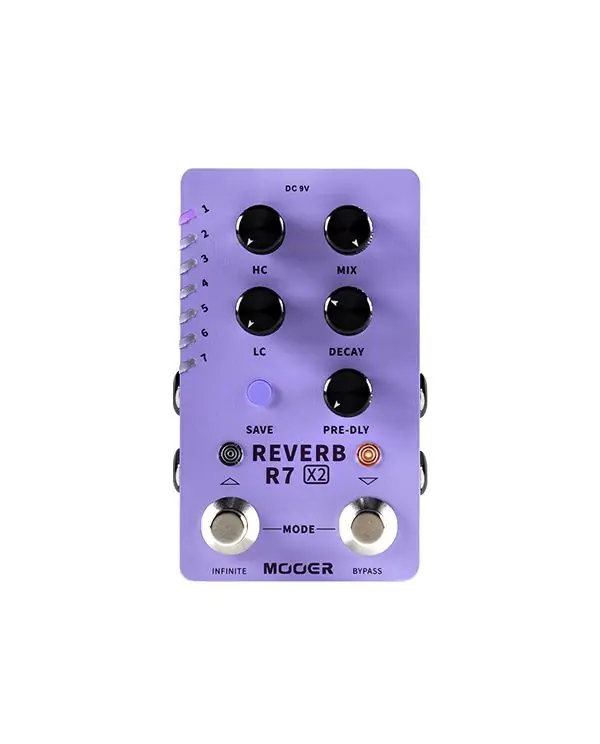 Top Vente MOOER R7REVERBX2 PÉDALE D‘EFFET