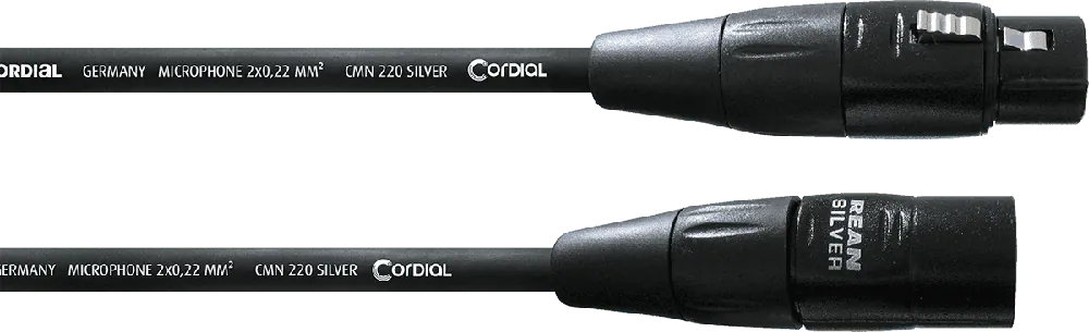 Authentique Cordial CIM1.5FM REAN Silver XLR m/f - 1,5 m