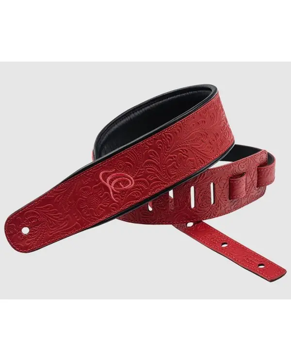 ORTEGA OSBY-3 COURROIE GUITARE CUIR BYZANTYNE FIRE Authentique