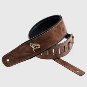 Offre Du Jour ORTEGA OSCL-7 COURROIE GUITARE CUIR VINTAGE COGNAC